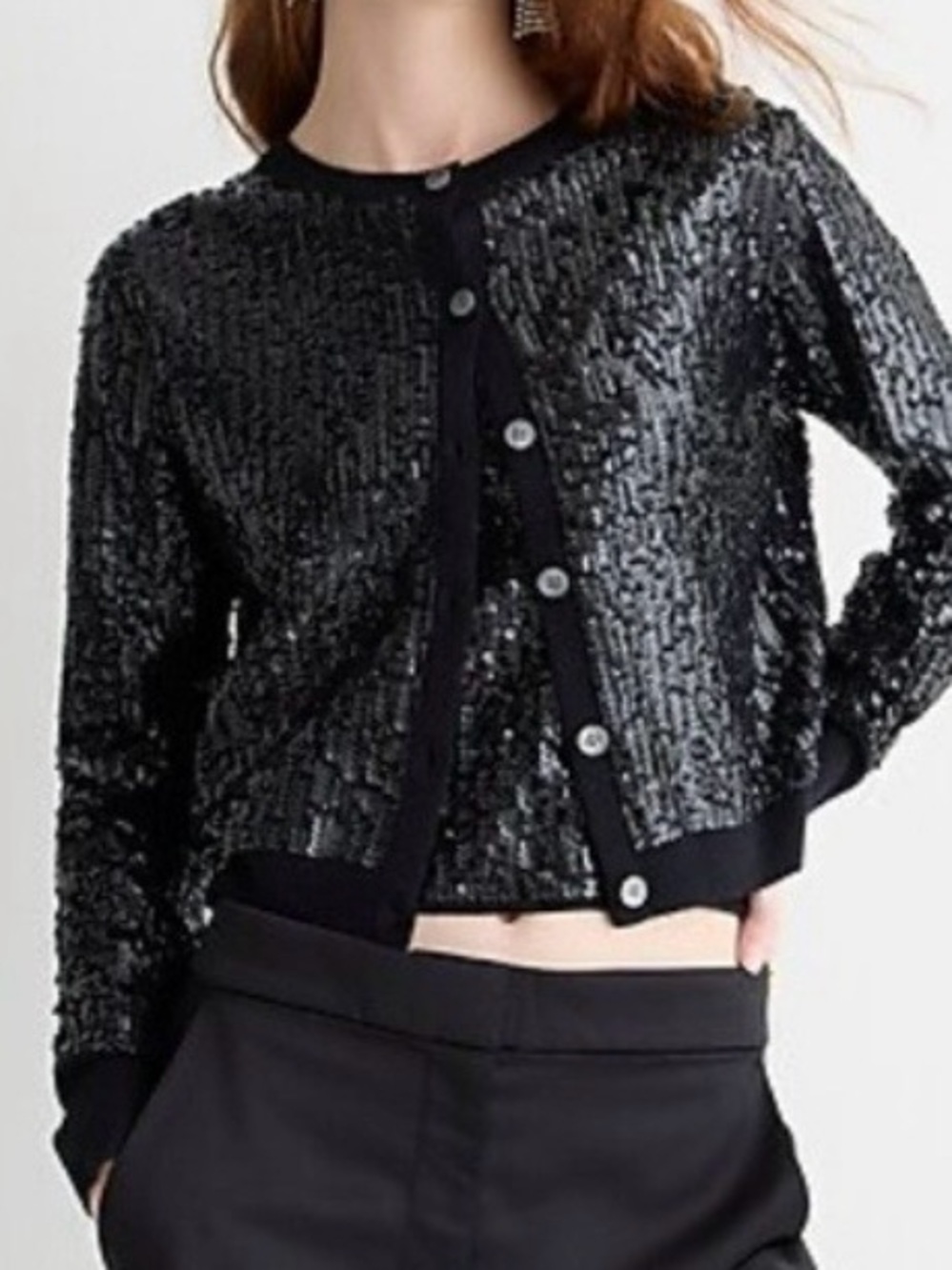 J. Crew Sequin Jackie Cardigan Sweater size large never worn